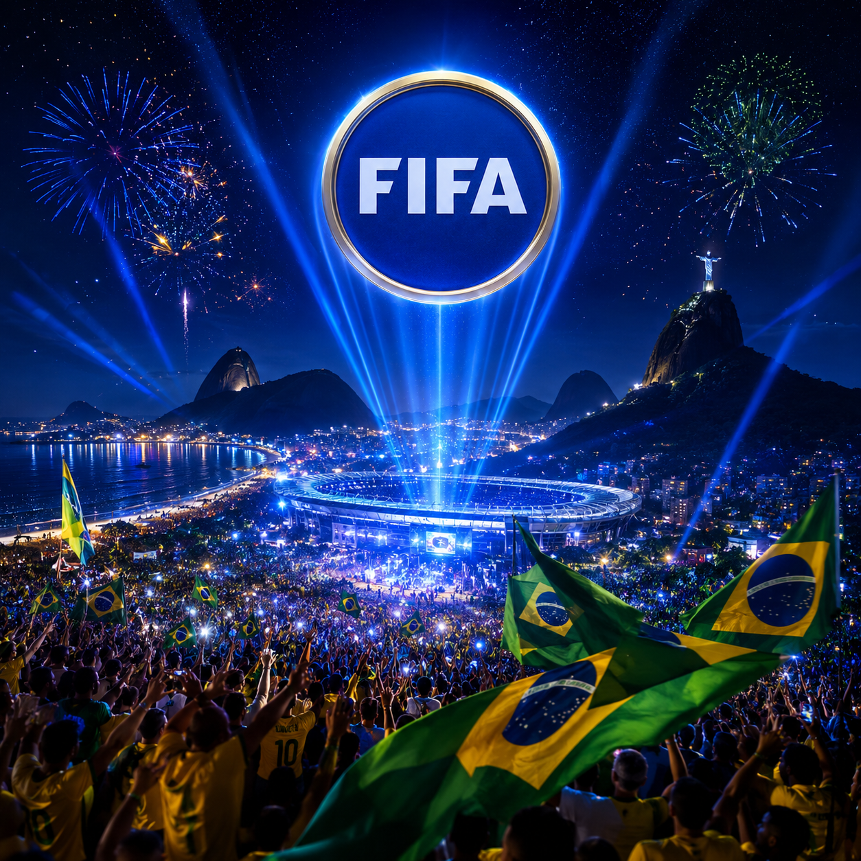 Brazil fans celebrating