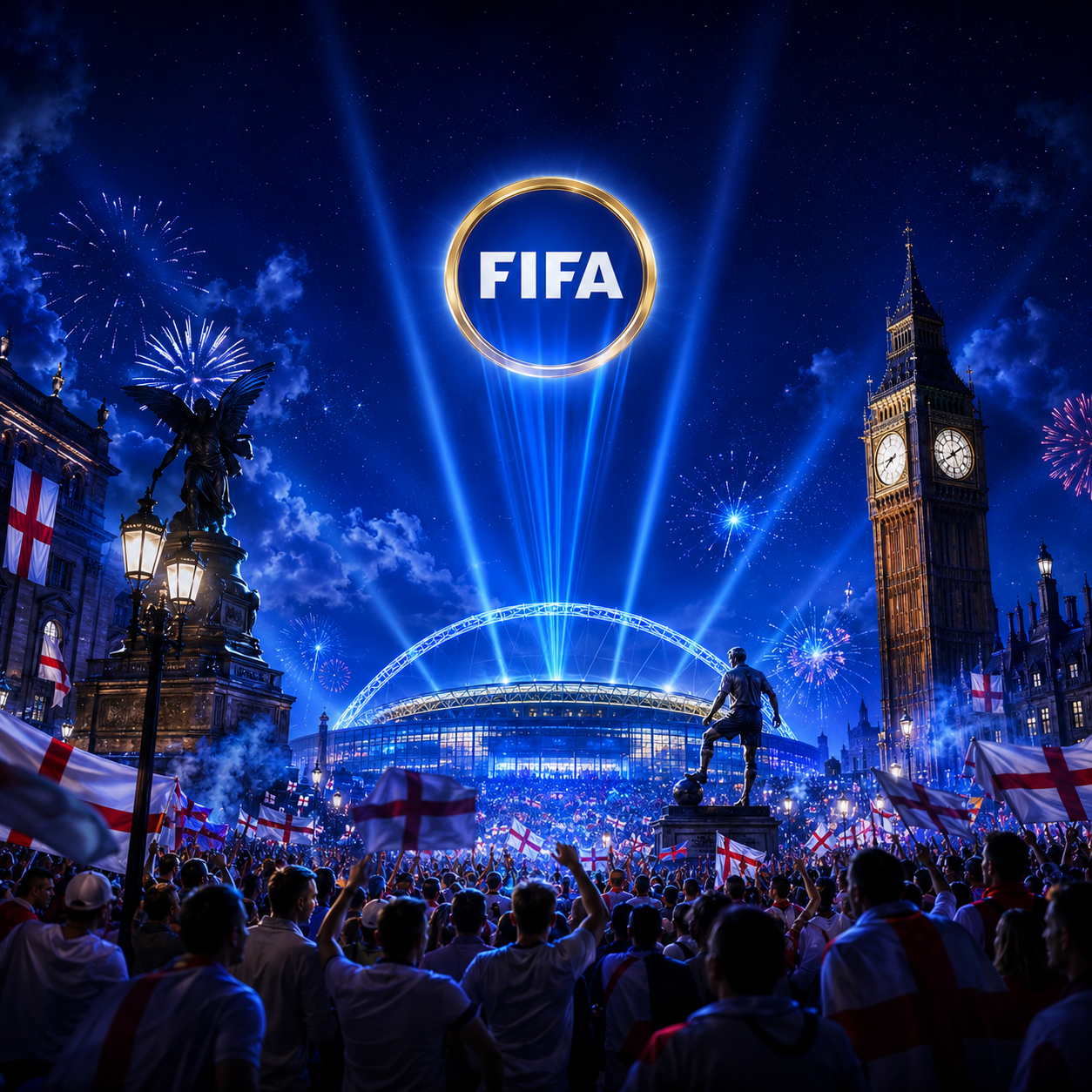 England fans celebrating