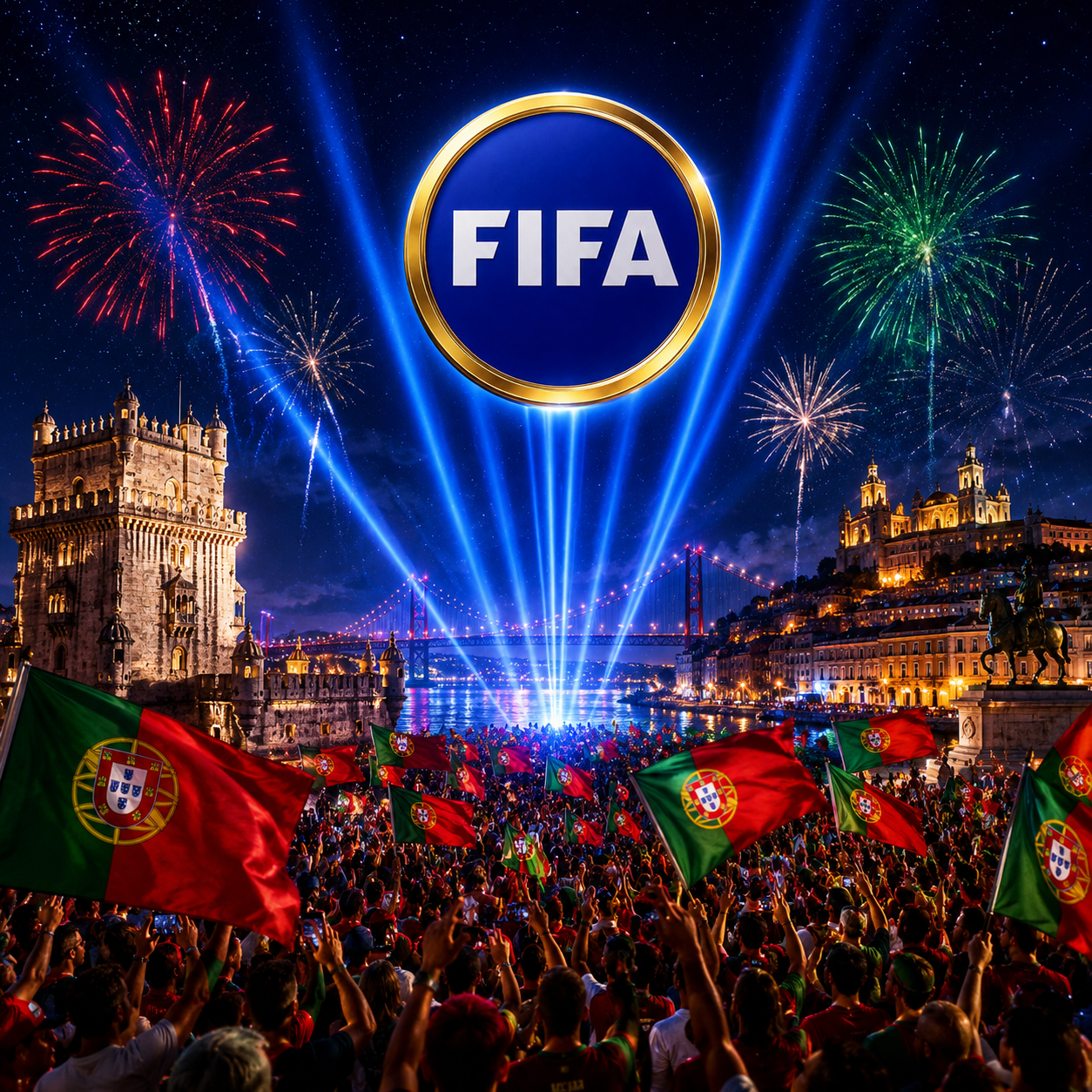Portugal fans celebrating