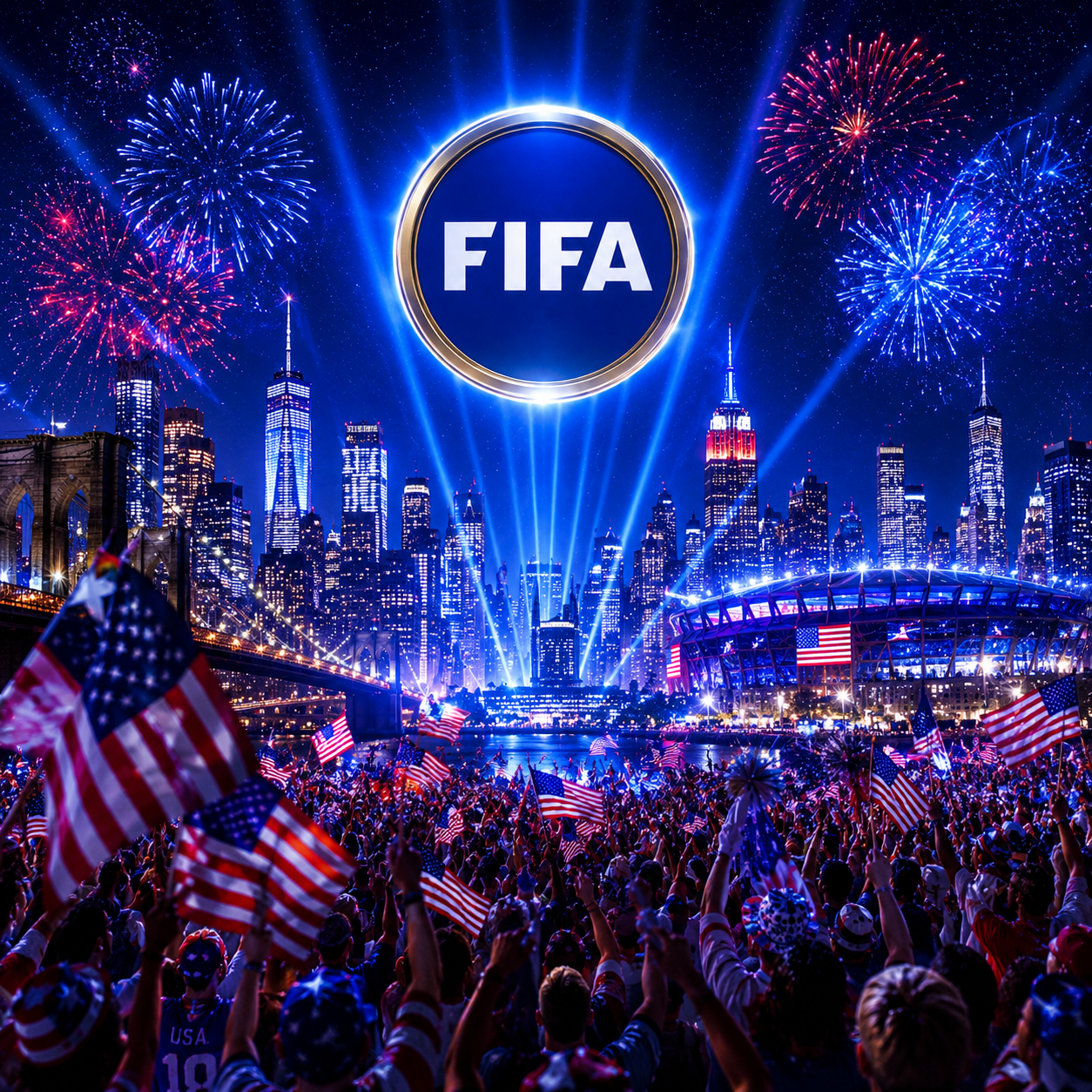 USA fans celebrating